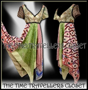 BNWT KATE MOSS TOPSHOP SILK SCARF DRESS VTG BOHO FESTIVAL HIPPIE 70s UK 6 34 2 - Picture 1 of 3