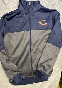 Chicago Bears Jacket NFL Majestic Embroidered Full Zip Up Men's Med -Tall - Picture 1 of 9