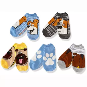 5 PARES Calcetines Secret Life of Pets Surtidos Sin Show Talla 6-8.5, Para Niños Niños NUEVO - Imagen 1 de 11