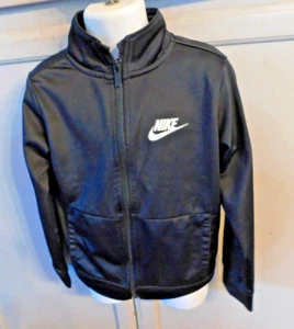 Nike black full zip track jacket kid sz 5 - Picture 1 of 5