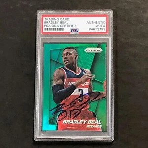 2014-15 Panini Prizm Green #19 Bradley Beal Signed Card AUTO PSA Slabbed Wizards - Picture 1 of 2