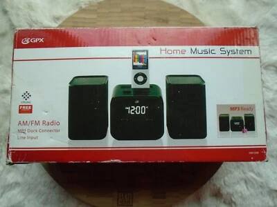 GPX Home Music System AM/FM Radio MP3 Dock HM109B NEW w/Instructions - Image 1 of 4