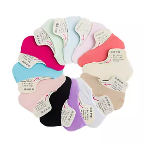 5 pairs Women Girl Invisible Short Socks Low-top Shallow Antiskid Silk Stockings - Picture 1 of 5
