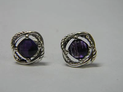 Pendientes infinitos David Yurman con amatista Foto 1 de 4