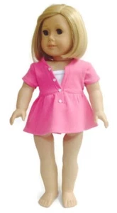 Blusa Top Ropa Muñeca 18 Pulgadas Rosa Blanco Ajuste Muñecas Niña 18 Pulgadas - Imagen 1 de 3