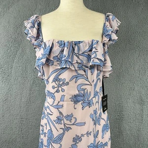 Lulus Adelaide Maxi Dress Size Large Off The Shoulder Floral High Slit Fairy - Picture 1 of 24