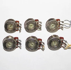 Vintage 1983 Fender CTS Potentiometers 2nd week 1983 10K Pots 1980's Set of 6 - Picture 1 of 10