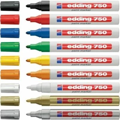 Edding 750 Paint Marker Pens Bullet Tip Low Odour 2-4mm Line X 3 Pack 14 colours - Image 1 of 2