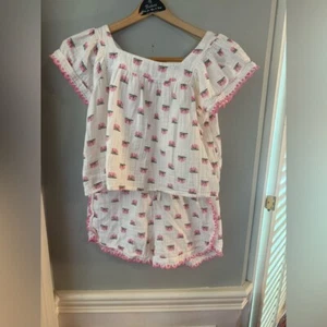 Old Navy Kids Floral Matching Set - White and Pink - Picture 1 of 11
