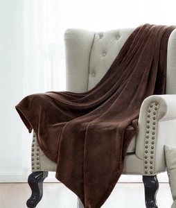 SOLID VERSATILE SUPER SOFT WARM SMALL THROW BED BLANKET MICROPLUSH MULTIPURPUSE  - Picture 1 of 22