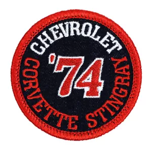 1974 Chevrolet Corvette Stingray Embroidered Patch Black/Red Iron-On Sew-On Hat - Picture 1 of 2