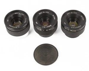 Soviet  Lens LOMO VEGA - 11U (3/54)  3 pieces Made in USSR  - Picture 1 of 7
