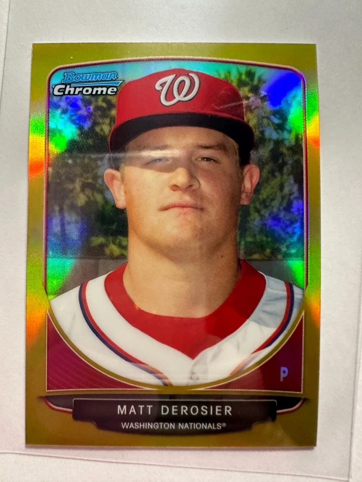 K52,871 - 2013 Bowman Chrome Mini Gold Refractors #76 Matt Derosier #/50 - Image 1 of 1