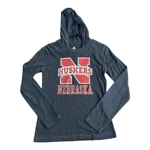 Adidas Juvenil L Nebraska Huskers Sudadera con Capucha Pullover Sudadera Ligera - Imagen 1 de 6