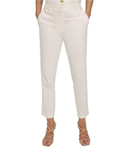 DKNY Womens Slim Legs Dress Pants, White, 16 - Picture 1 of 1