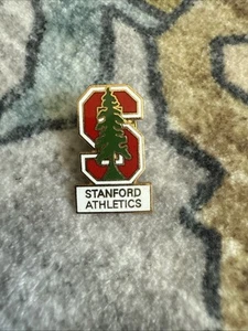 Old Stanford Cardinal Tree Epoxy Lapel Hat Pin Pinback S Logo California PAC-12 - Picture 1 of 3
