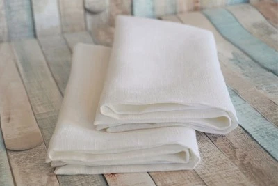 Leinen Servietten 2er Set, vorgewaschen in 42x42 - Ideales Gastgeschenk - Bild 1 von 3