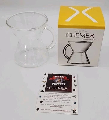 Chemex Cup Clear Hand Blown Glass Coffee Mug new in box - image 1 of 4