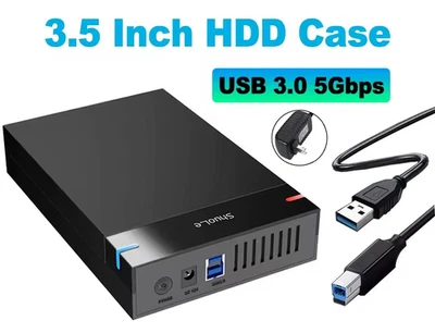 gabinete de disco rígido externo 3,5 polegadas 2,5 polegadas HDD SSD SATA para USB - Imagem 1 de 2