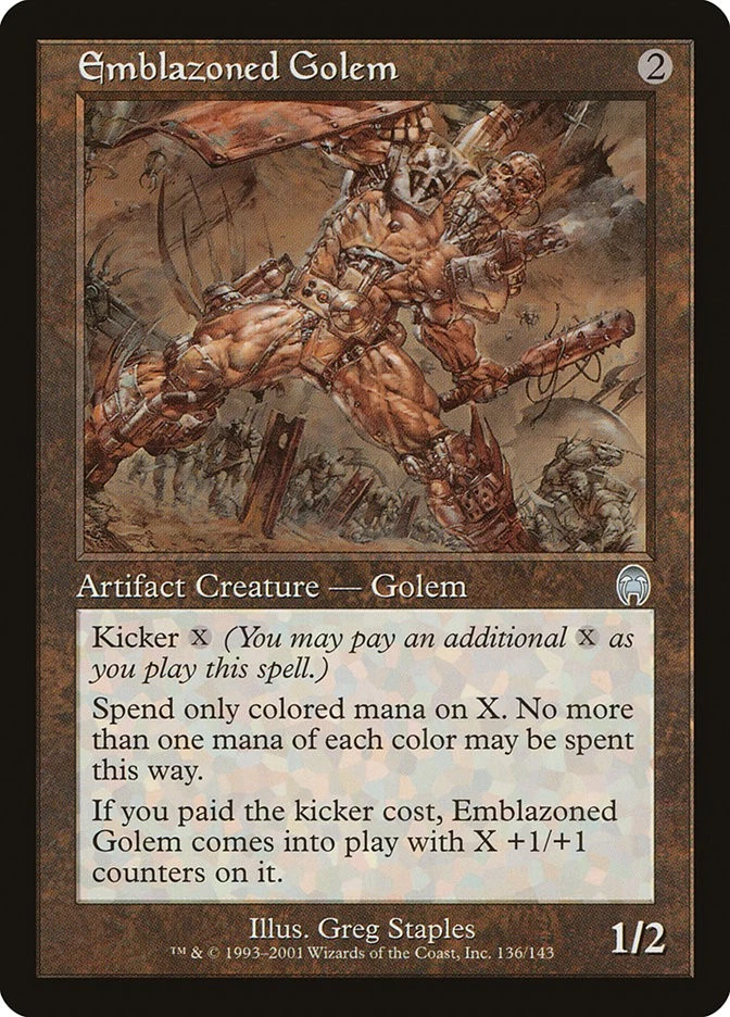 MTG Magic the Gathering Emblazoned Golem (136/148) Apocalypse MP - Image 1 of 1