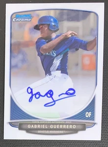 2013 Bowman Chrome - Autograph Card - Gabriel Guerrero - Seattle Mariners - Picture 1 of 2