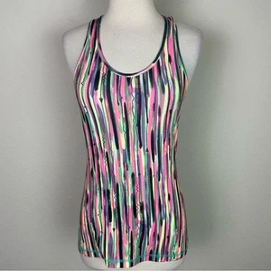 Ivivva Yellow Black Pink Abstract Strip Knit Tank Girls 14 - Picture 1 of 7