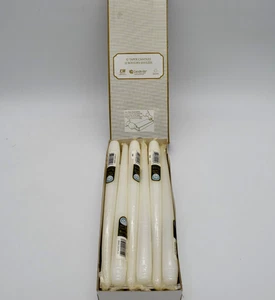 Vintage Candle-lite Box mit 12 Zoll konischen Kerzen - weiß - Made in USA NOS - Bild 1 von 7