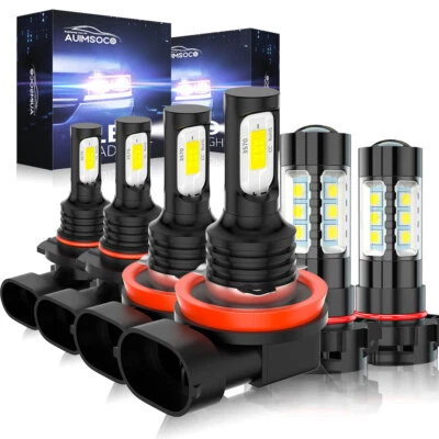 Faro LED 10000K + bombillas antiniebla para Chevy Silverado 1500 2500HD 2007-2015 Foto 1 de 4