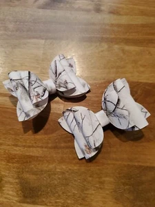Juego de dos lazos de pelo blanco camuflaje blanco lazos de nieve camuflaje - Imagen 1 de 1