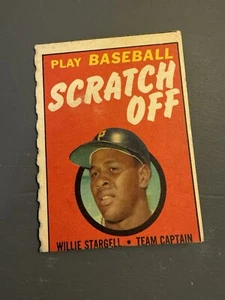 1970 Topps Willie Stargell Pittsburgh Pirates Scratch-Off HOF Pirates - Foto 1 di 3