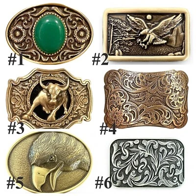 Western Buckle Solid Brass Cowboy Rodeo Buckle - Image 1 of 4