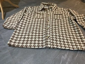 Giacca donna NASTY GAL pied de poule più relaxed nuova con etichette - marrone taglia 26 - Foto 1 di 9