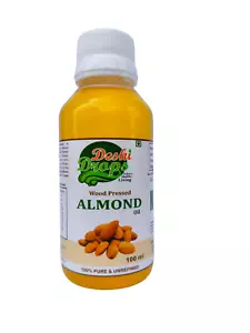 Deshi Drops Pure & Unrefined Cold Pressed Virgin Almond Oil | 100 ML - Picture 1 of 3