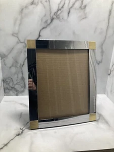 Vintage METAL GOLD AND SILVER Tone Holds 8 X 10" PICTURE FRAME - Picture 1 of 8