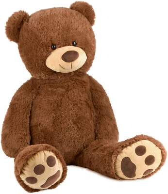 BRUBAKER Grand Nounours Géant Ours en Peluche Ourson XXL 100cm Teddy Bear Marron - Photo 1/4