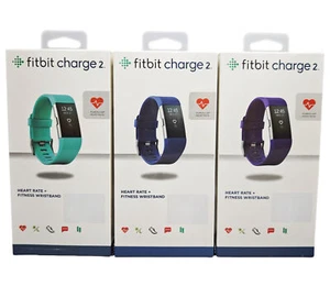 NUOVO Fitbit Charge 2 Cardiofrequenzimetro Fitness Activity Tracker Multi (S + L) - Foto 1 di 14