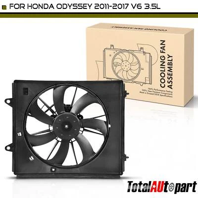 Ventilador de refrigeración del radiador del motor con conjunto de cubierta para Honda Odyssey 11-17 3,5 L diestro Foto 1 de 4