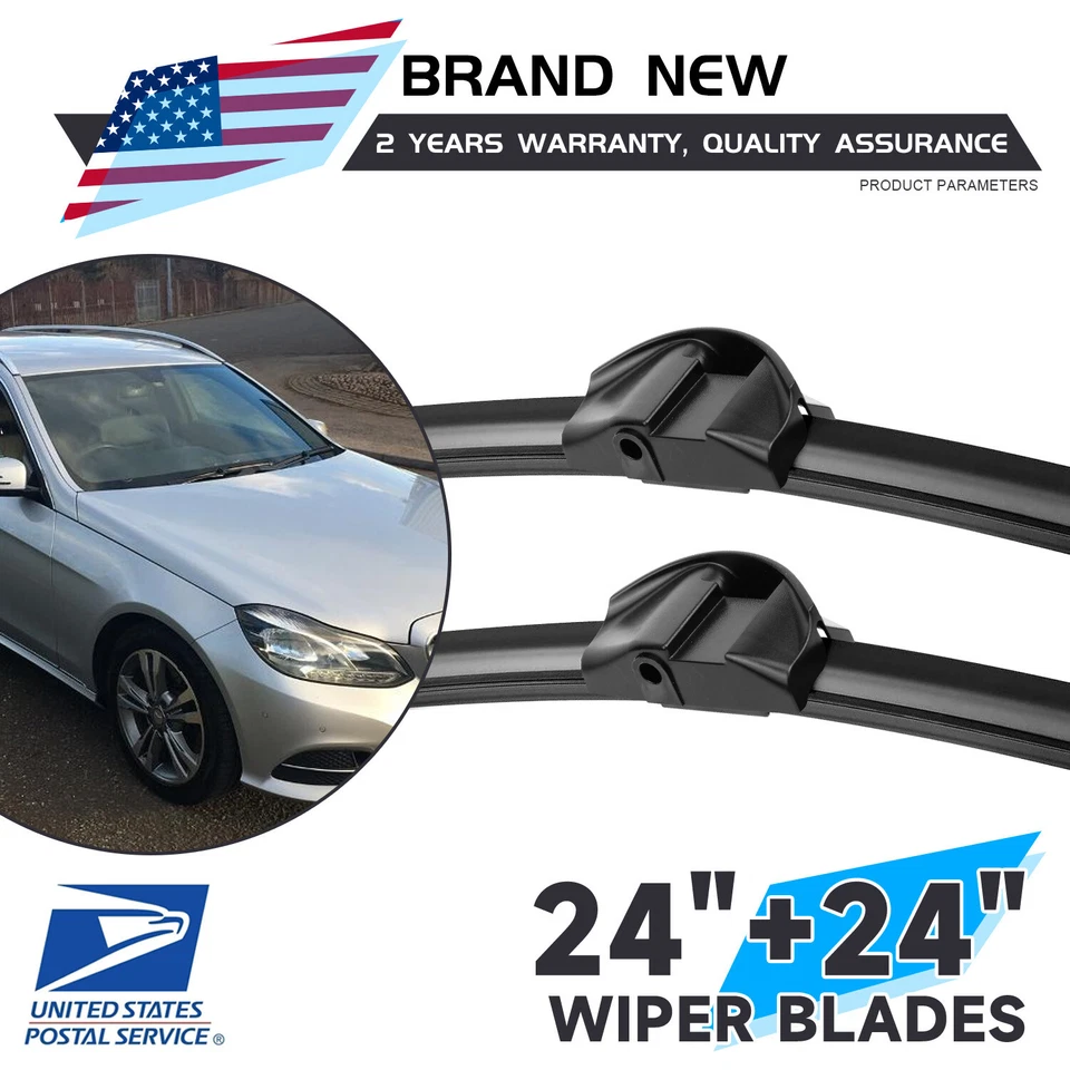 Escobilla limpiaparabrisas delantera 2 piezas para Mercedes-Benz Clase E E350 E550 2010-2014 calidad OEM Foto 1 de 4