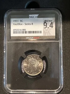 1911 Liberty Nickel 5C NGC MS64 NGC x 9.4 Looks Superior And Vault Box 8 Lustrou - Picture 1 of 9