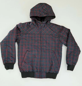 Fox Blue and Red Plaid Boy's Hooded Jacket, Medium - Picture 1 of 7