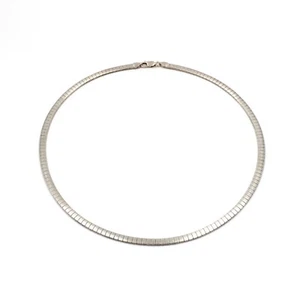 42cm Collier 925 Silber Kette Silberkette Domino 4.1mm Halskette Schmuck 20.8g - Picture 1 of 9