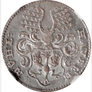 1737 Germany 6 Pfennig. Mulhausen-Thuringen. NGC MS 64.  - Picture 1 of 4