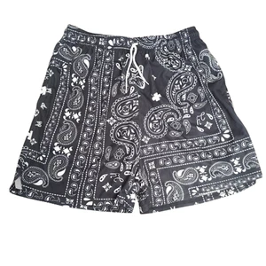 BOOMLEMON Men's Paisley Mesh Graphic Print Retro Athletic Running Shorts M - Picture 1 of 4