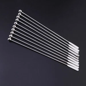 10 Pcs Stainless Steel Stirring Rod Beverage Cocktail Stirrer Sticks - Picture 1 of 11