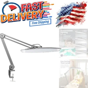 LED Desk Lamp Clamp 2200 Lumens 24W Dimmable Adjustable Office Home Light - Picture 1 of 10
