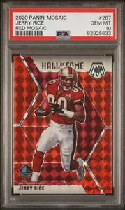 Jerry Rice 2020 Panini Red Mosaic Football Card #297 Graded PSA 10 - Picture 1 of 1