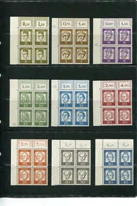 Berlín Importante alemán Mi.-Nr. 199/213, 4 esquinas superior izquierda nuevo compl - Imagen 1 de 2