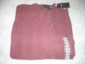 MEN'S XXL SOFT KNIT LONG SLEEVE "MAROON" SWEATER - NEW WITH TAGS - Picture 1 of 2