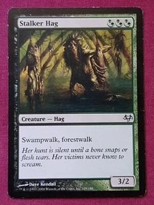 Magic The Gathering EVENTIDE STALKER HAG tarjeta negra/verde Magic The Gathering - Imagen 1 de 2