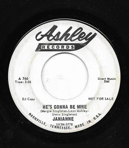 JANIANNE 45RPM '64 ASHLEY HE'S GONNA BE MINE OBSCURE TEEN VOCAL PROMO VG++ - Imagen 1 de 1